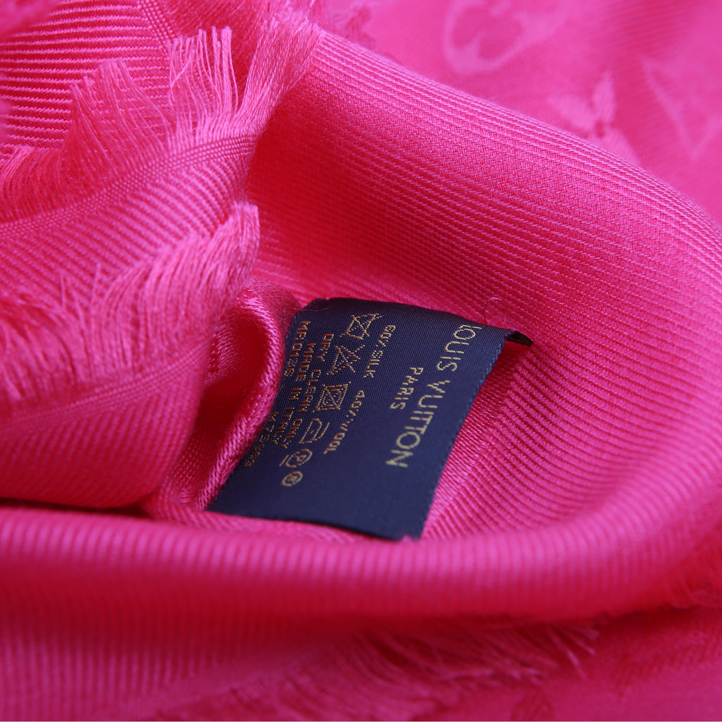Monogram Shawl Silk/Wool Pink