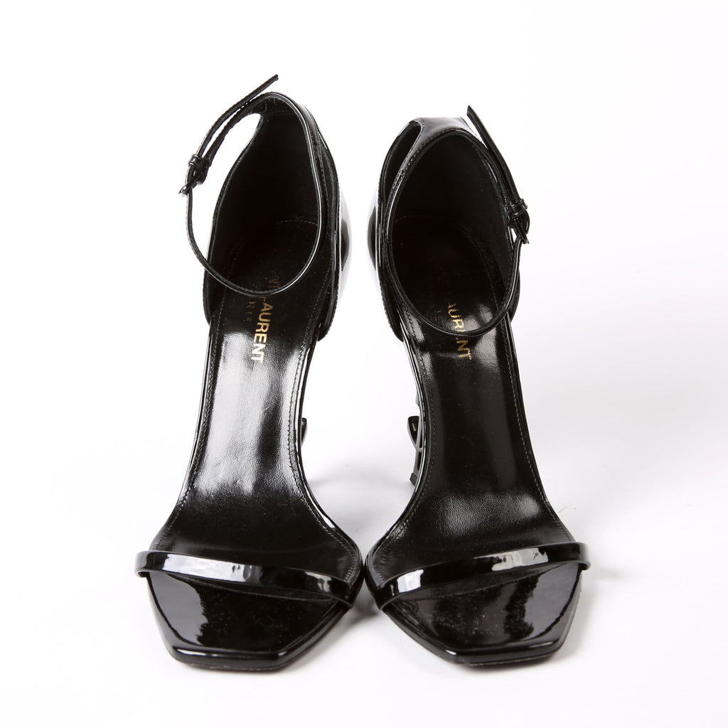 SAINT LAURENT Opyum Sandal Heels Size 38 Black