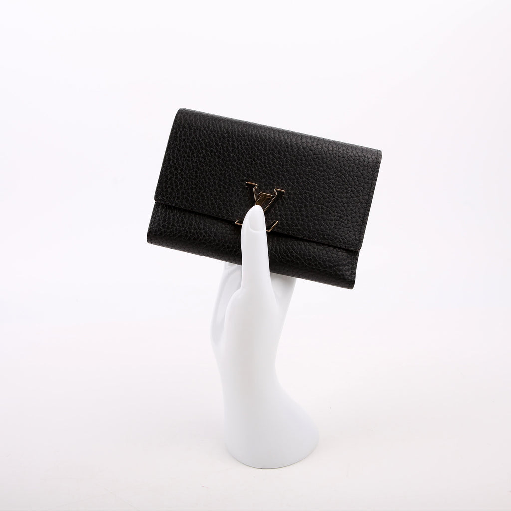 Capucines Wallet Compact Black