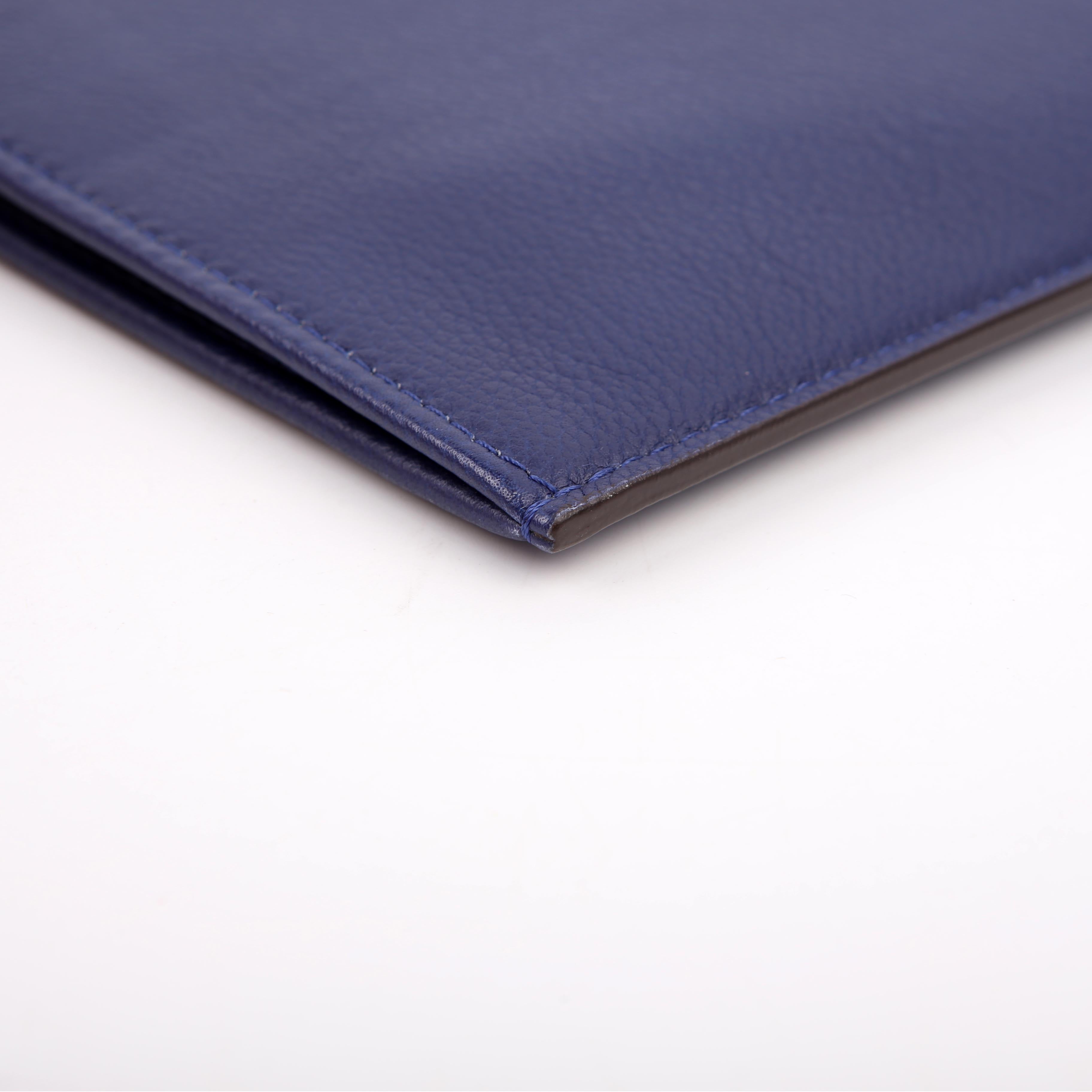 Pochette Jour PM Taurillon Blue
