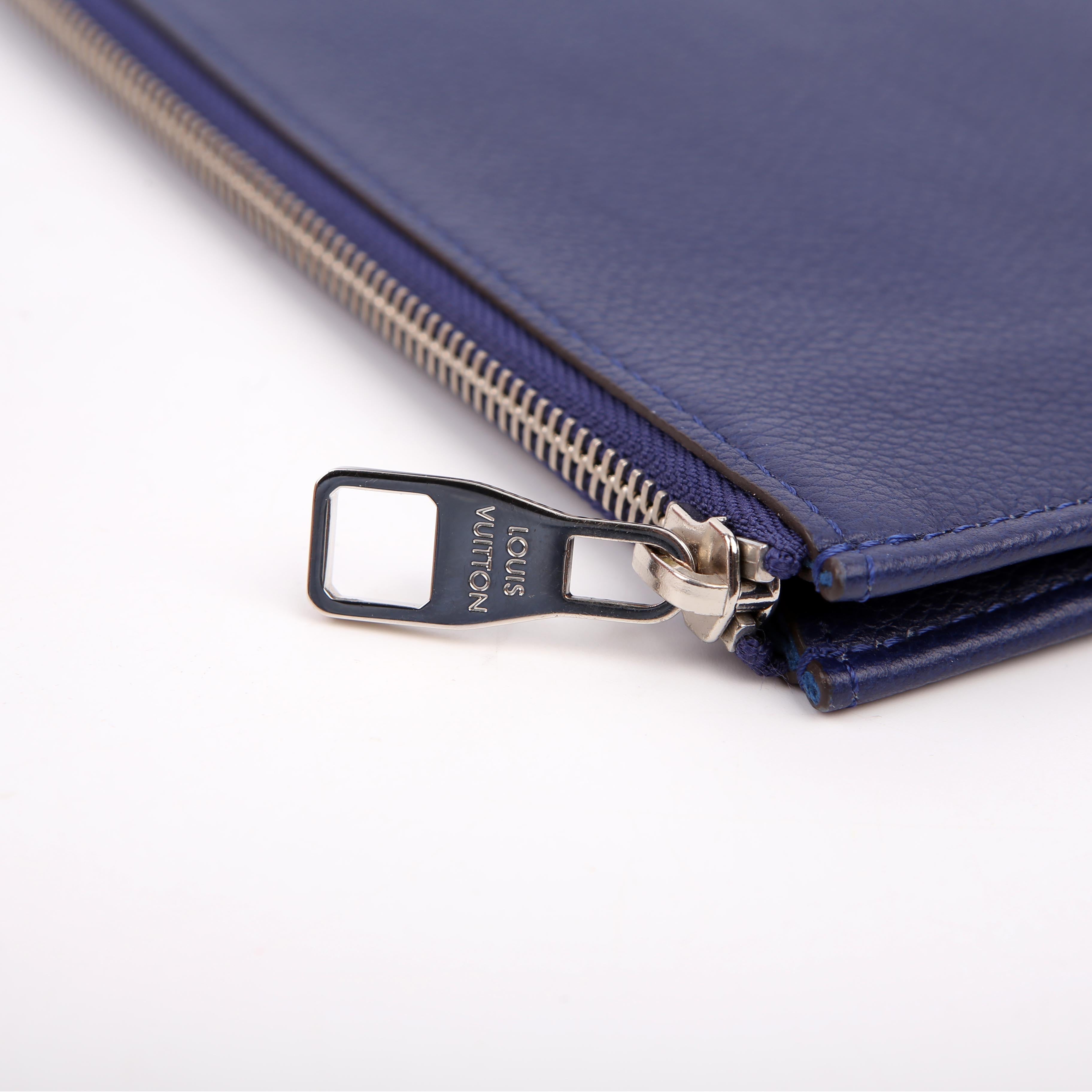 Pochette Jour PM Taurillon Blue