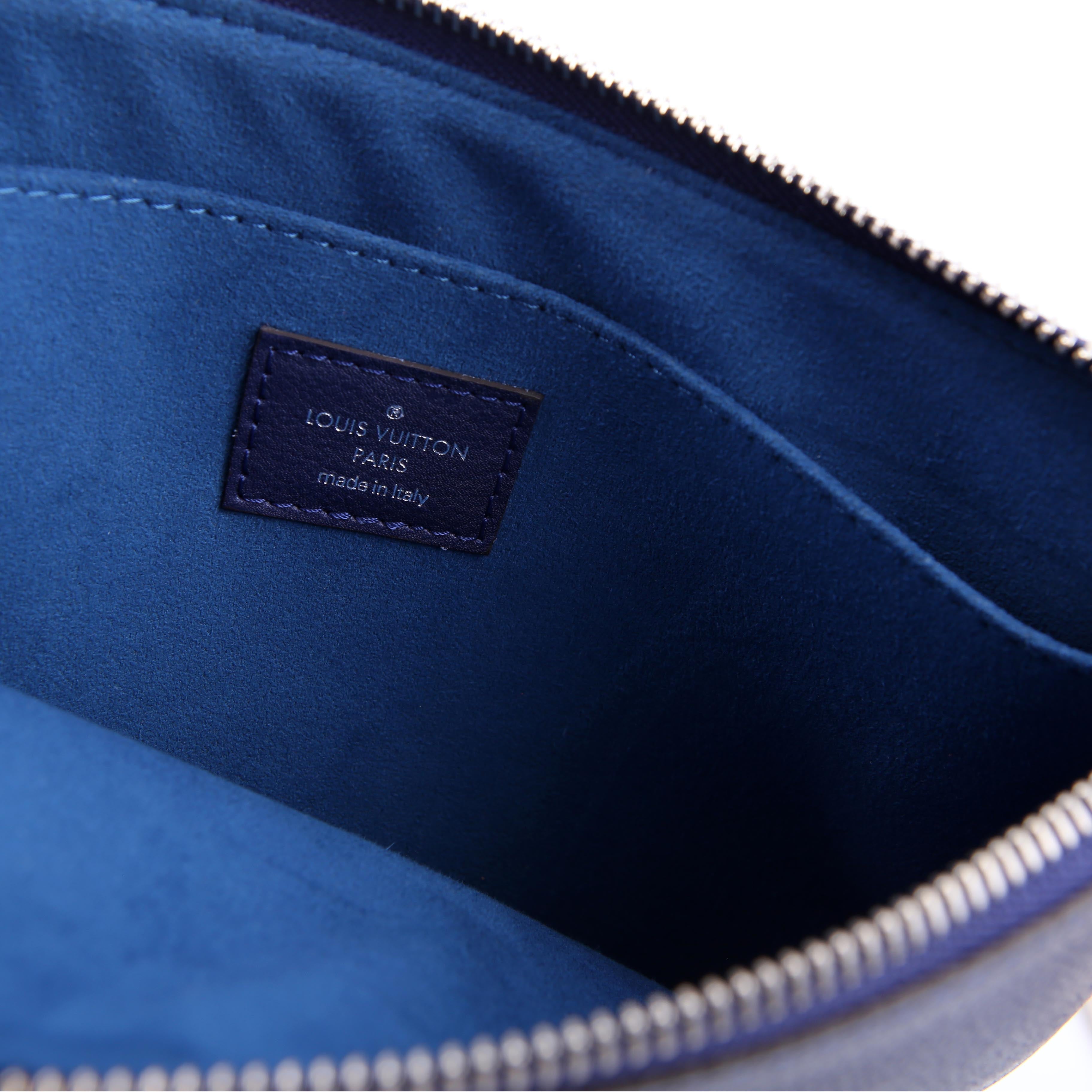 Pochette Jour PM Taurillon Blue