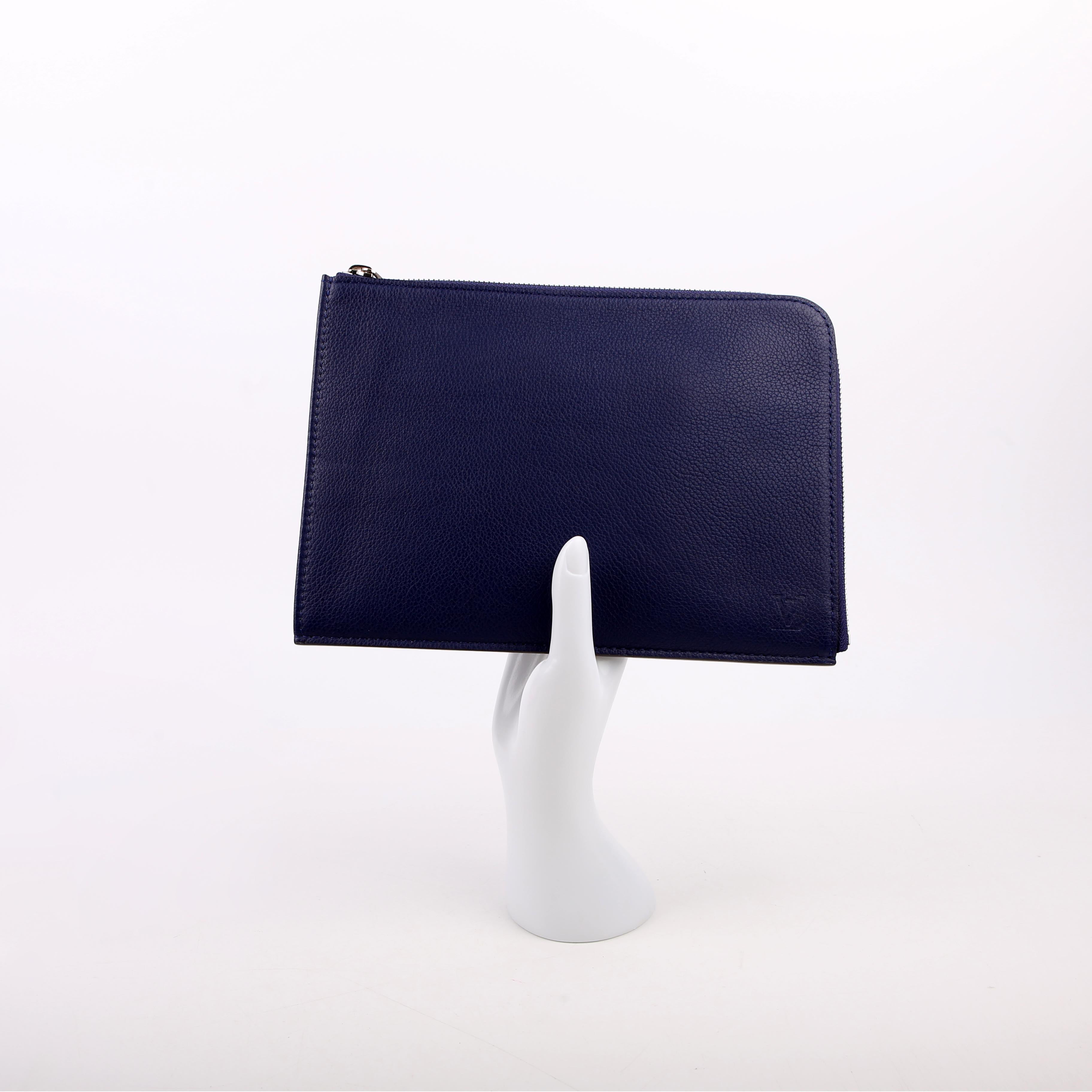 Pochette Jour PM Taurillon Blue
