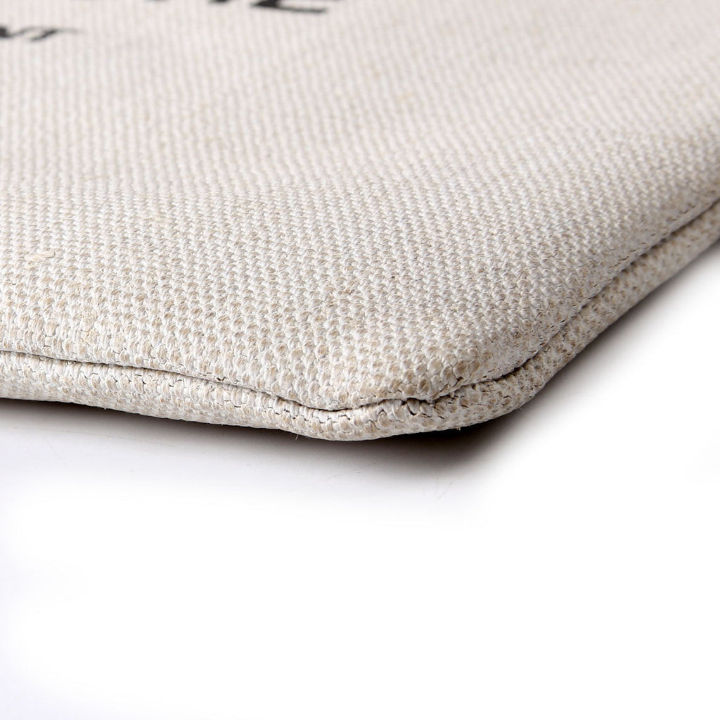 SAINT LAURENT Rive Gauche Canvas Pouch 581369 Biege/Black