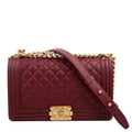 Boy Flap Medium Old Lambskin 21M Burgundy