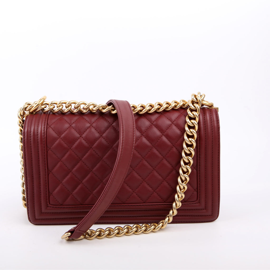 Boy Flap Medium Old Lambskin 21M Burgundy
