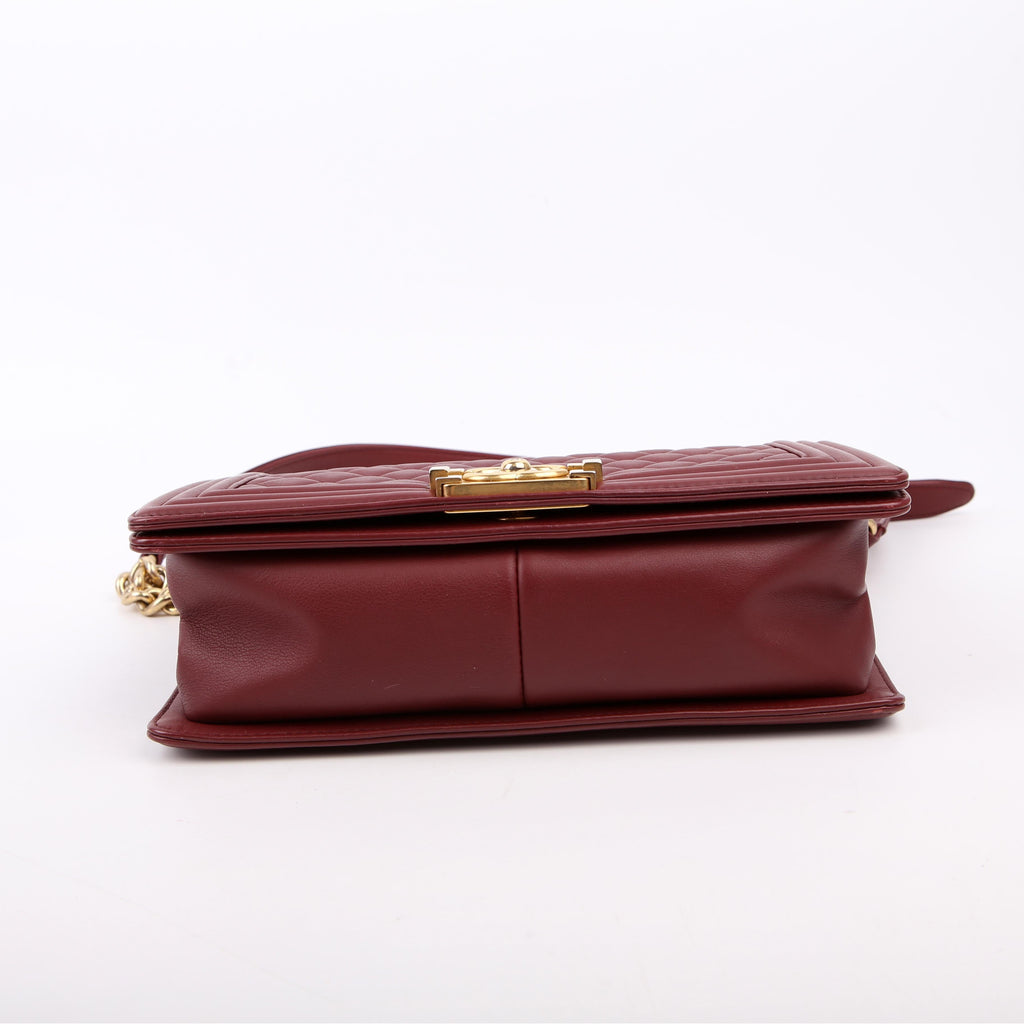 Boy Flap Medium Old Lambskin 21M Burgundy