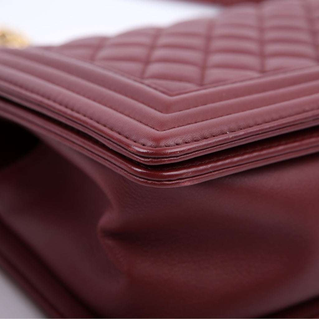 Boy Flap Medium Old Lambskin 21M Burgundy