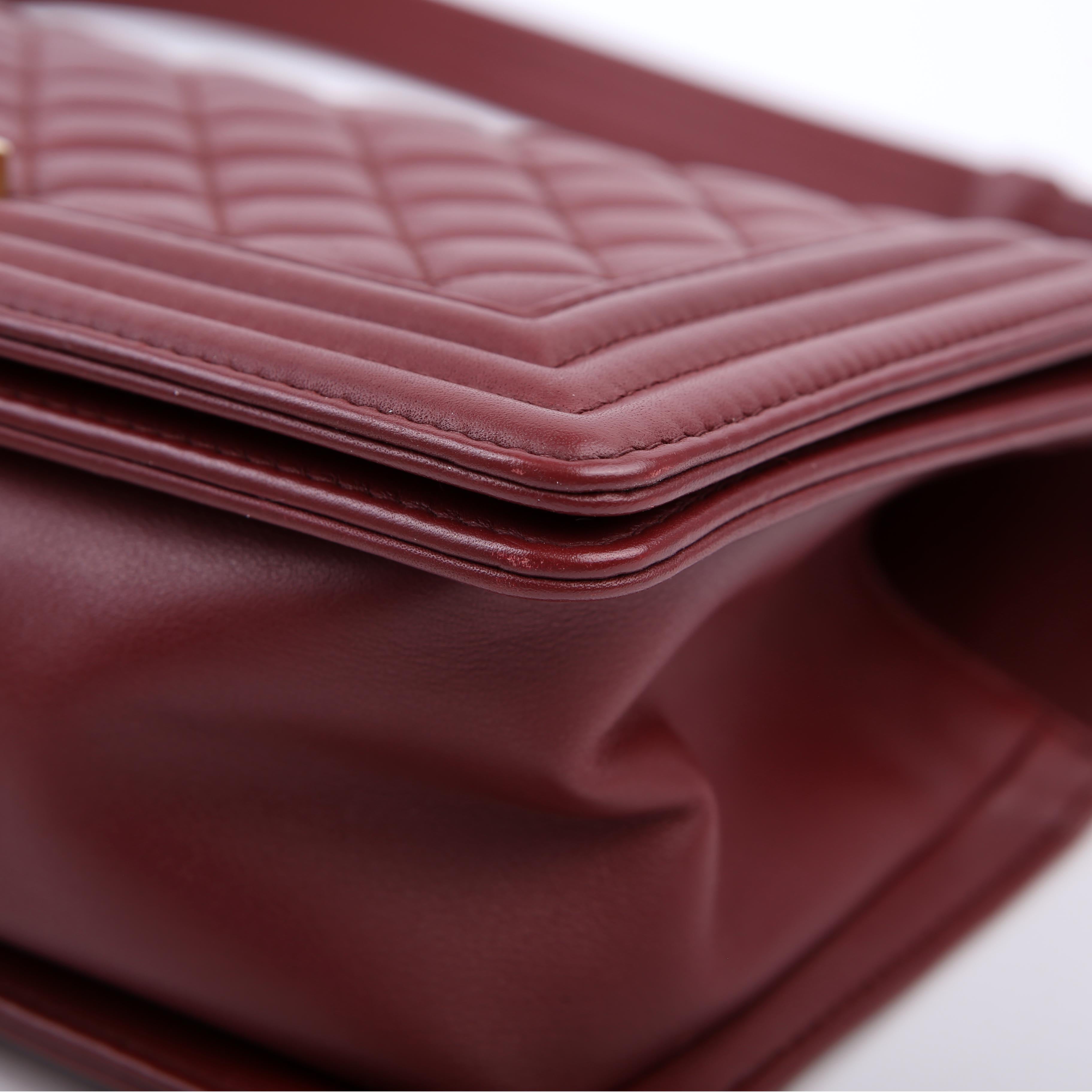 Boy Flap Medium Old Lambskin 21M Burgundy