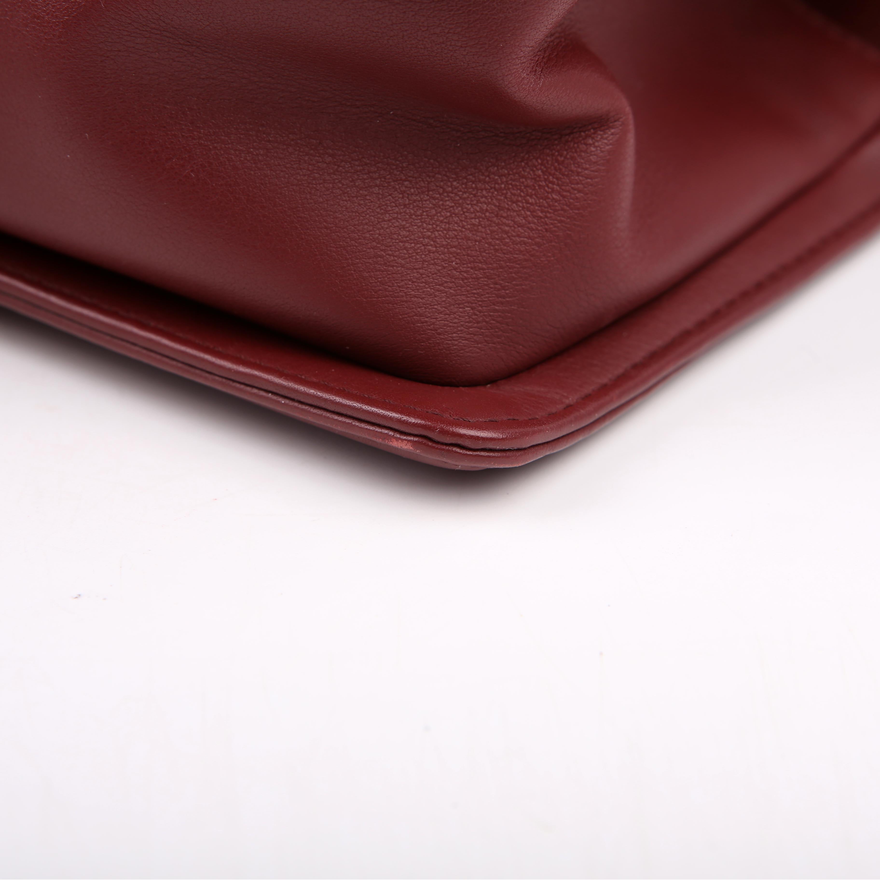 Boy Flap Medium Old Lambskin 21M Burgundy