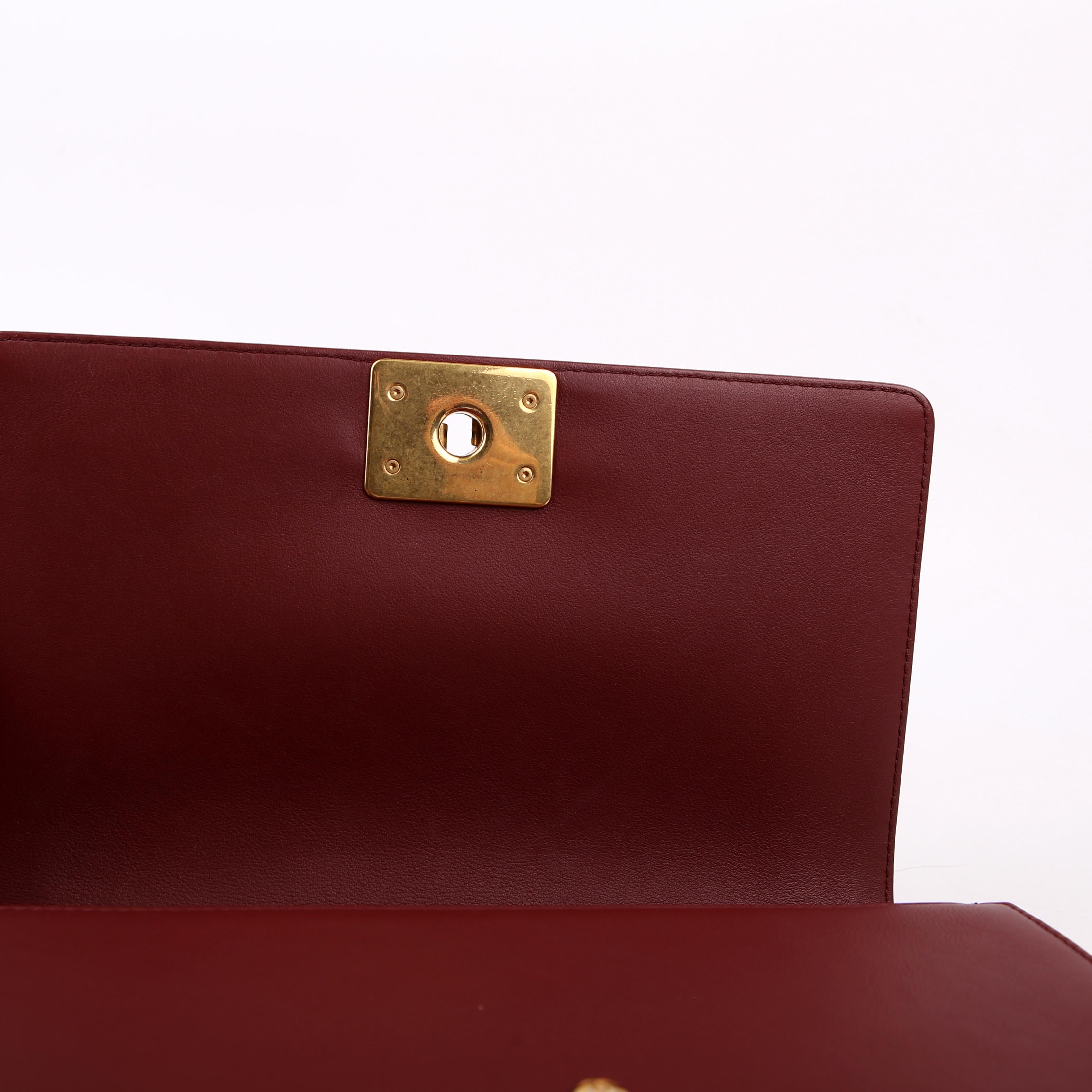 Boy Flap Medium Old Lambskin 21M Burgundy