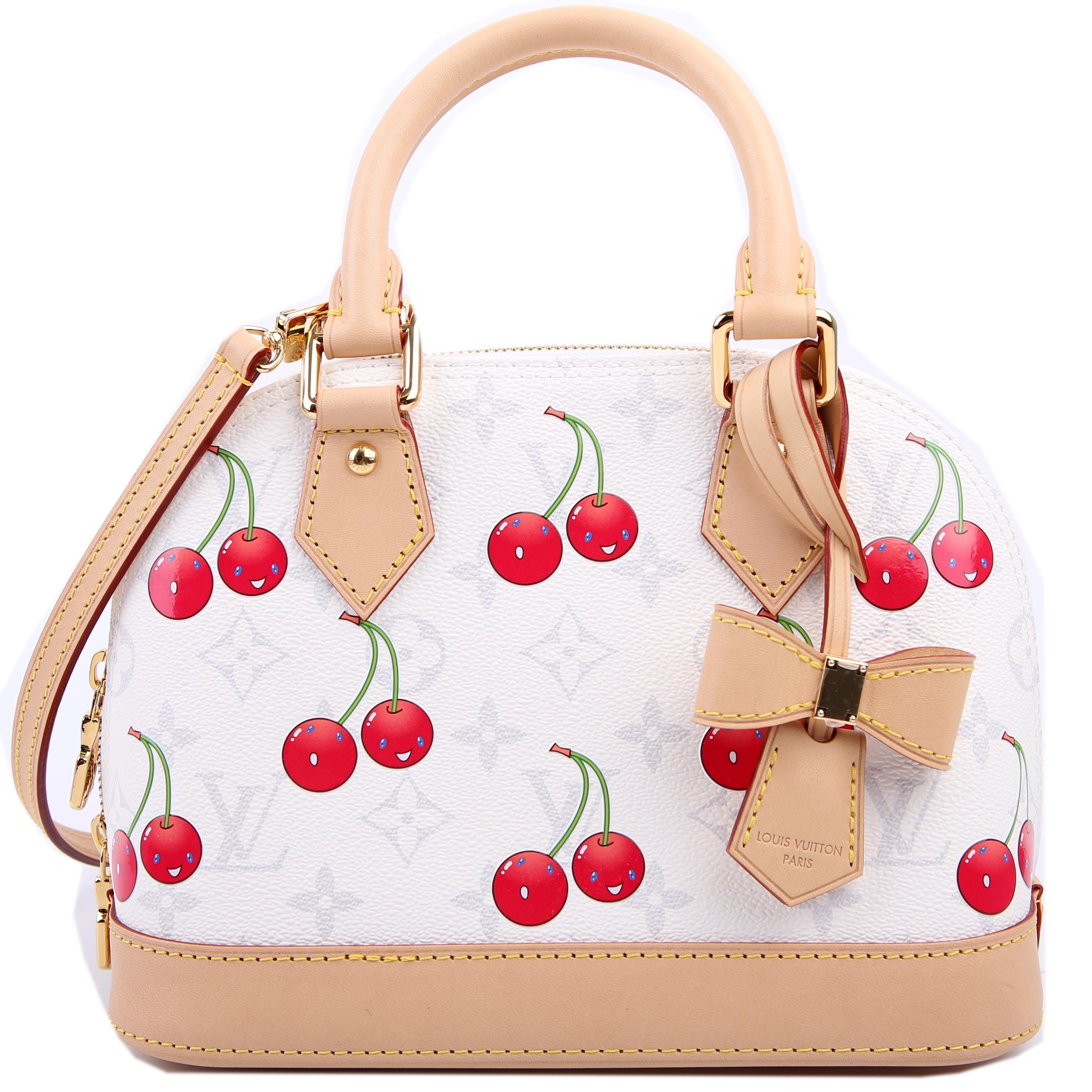 LV X TM Alma BB Cerises Monogram White