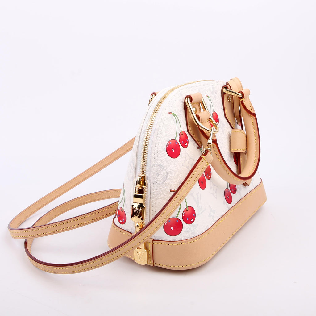 LV X TM Alma BB Cerises Monogram White