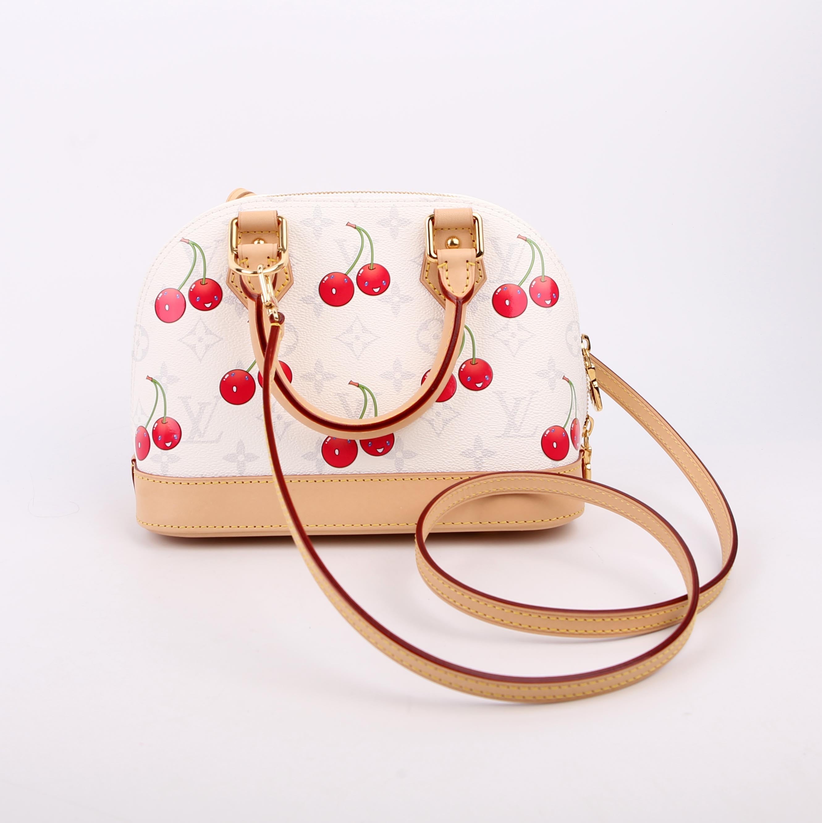 LV X TM Alma BB Cerises Monogram White