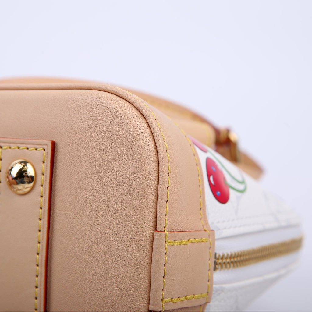 LV X TM Alma BB Cerises Monogram White