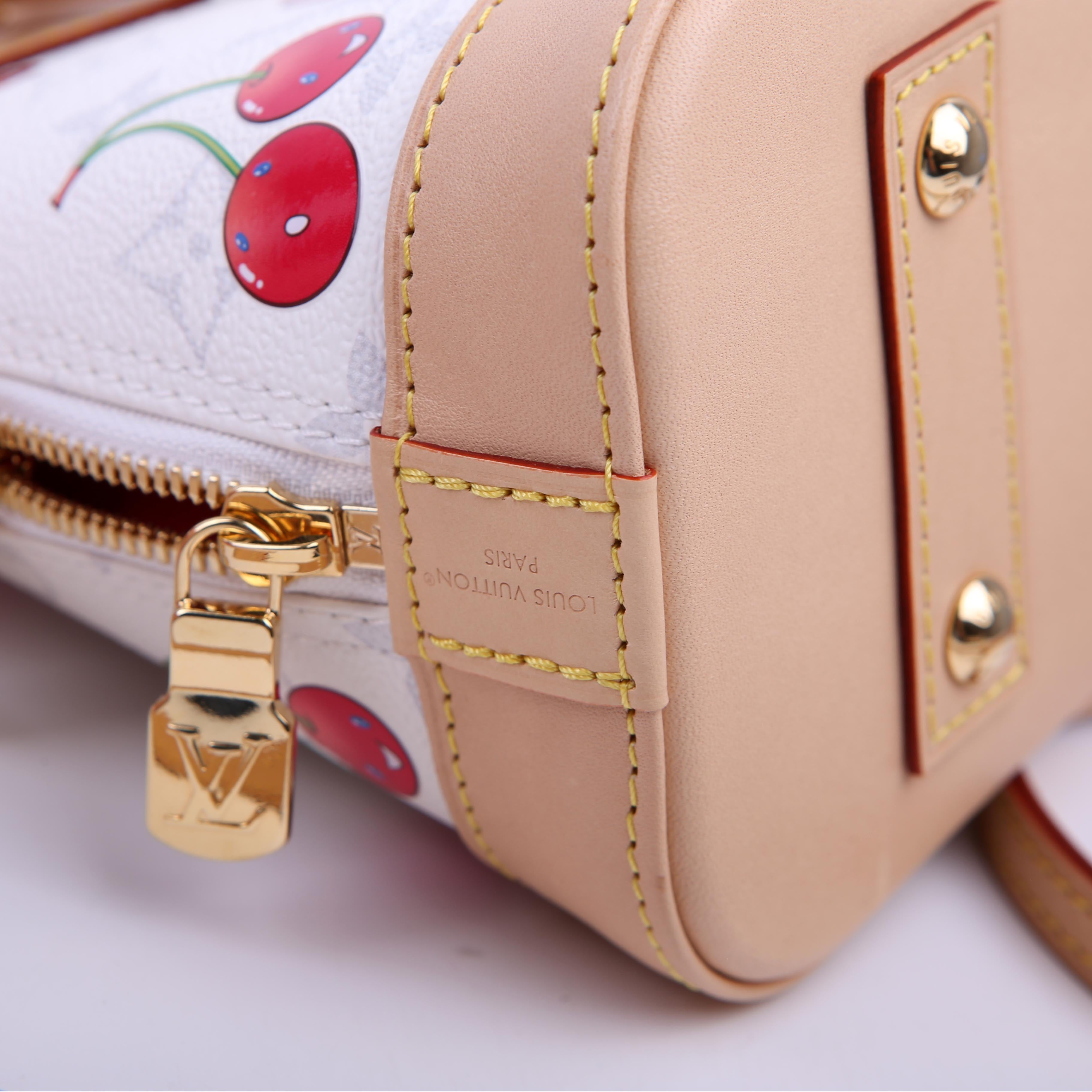 LV X TM Alma BB Cerises Monogram White