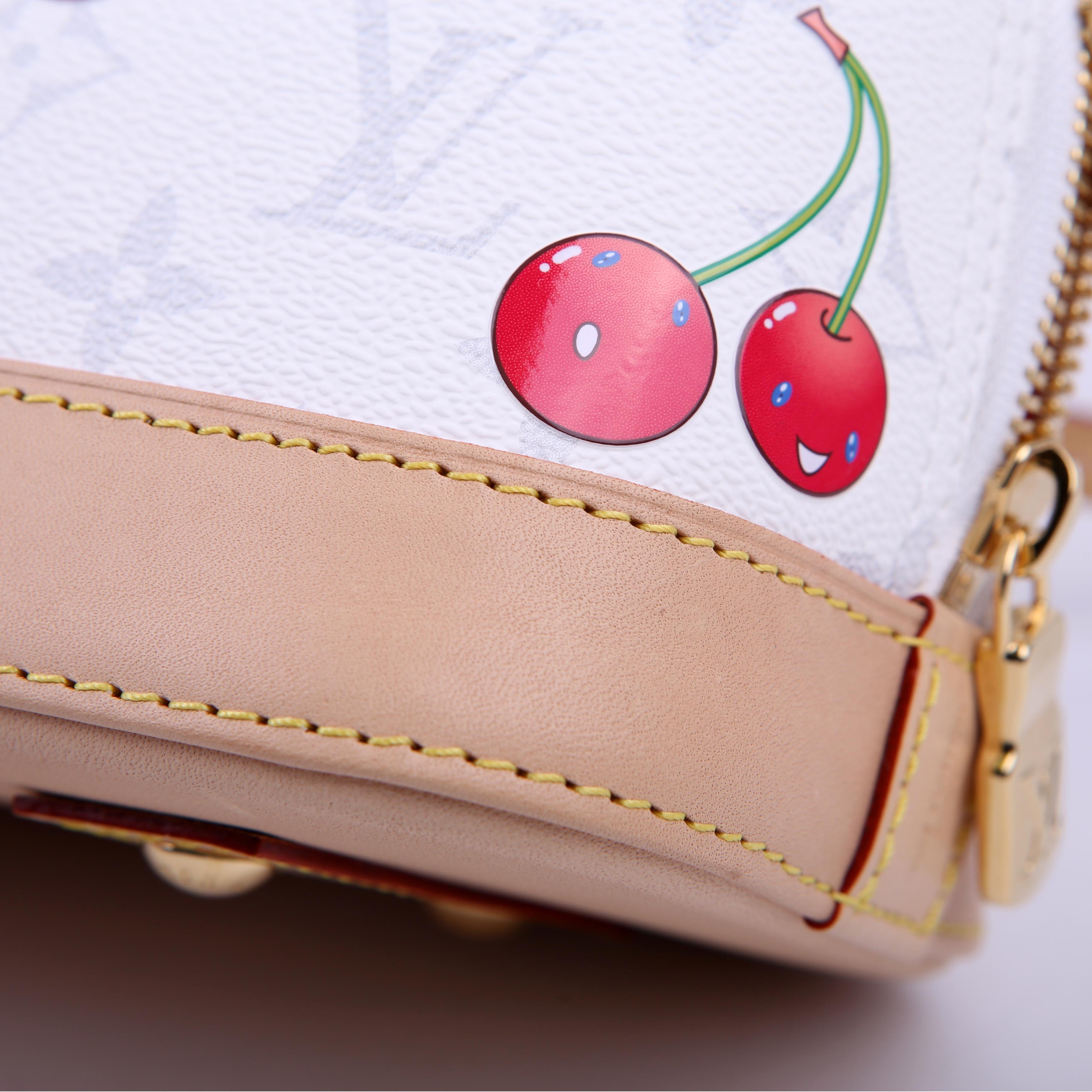 LV X TM Alma BB Cerises Monogram White