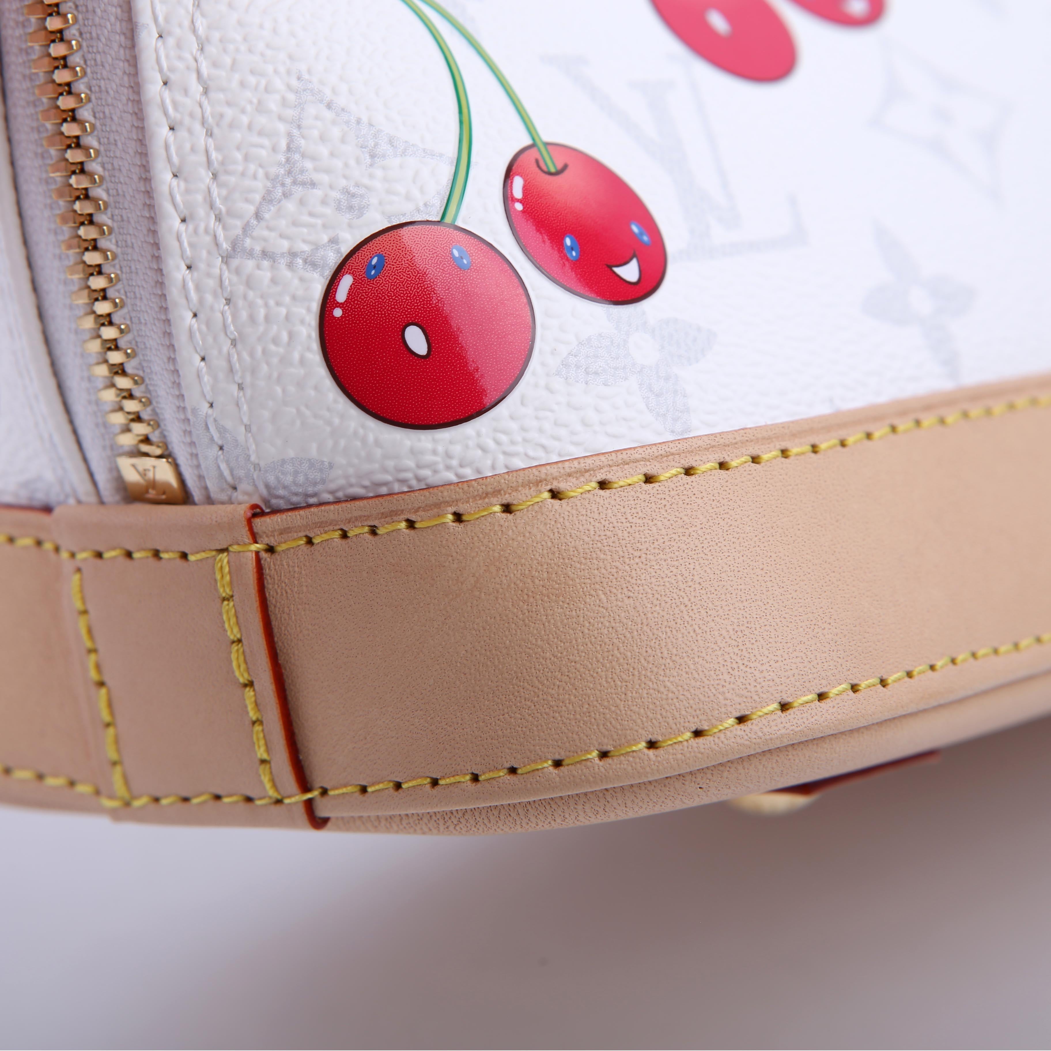 LV X TM Alma BB Cerises Monogram White