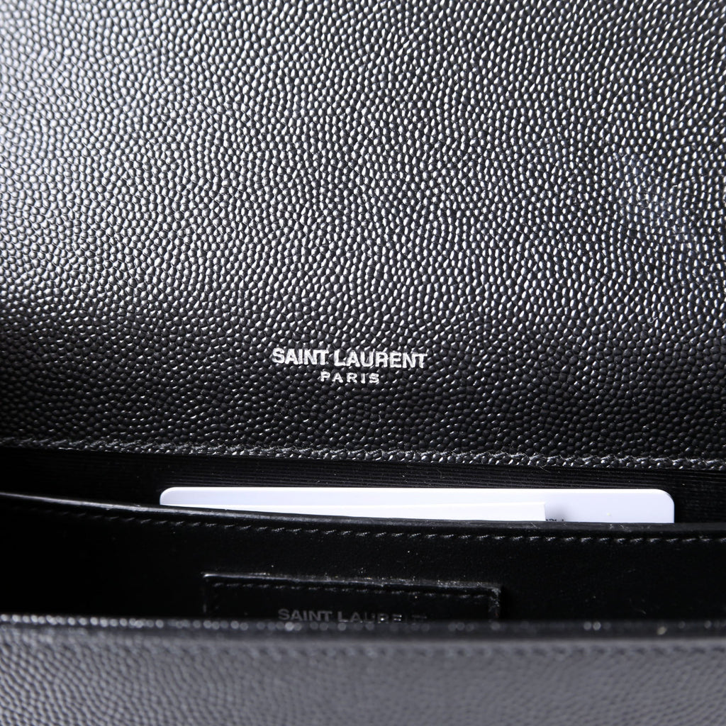 SAINT LAURENT 364021 Kate Satchel Grain Medium Black