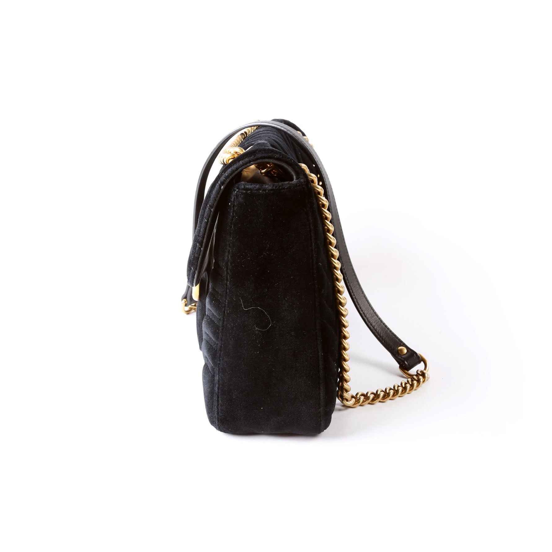 Gucci 443497 Marmont Shoulder Velvet Medium Flap