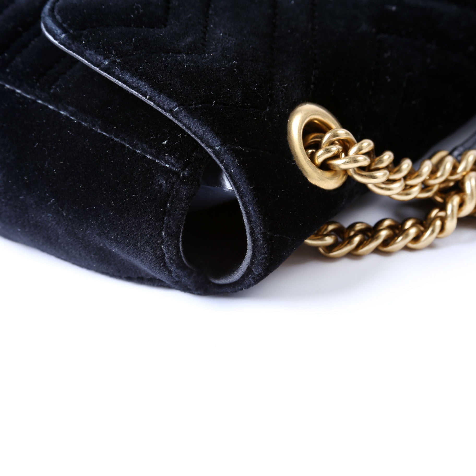 Gucci 443497 Marmont Shoulder Velvet Medium Flap