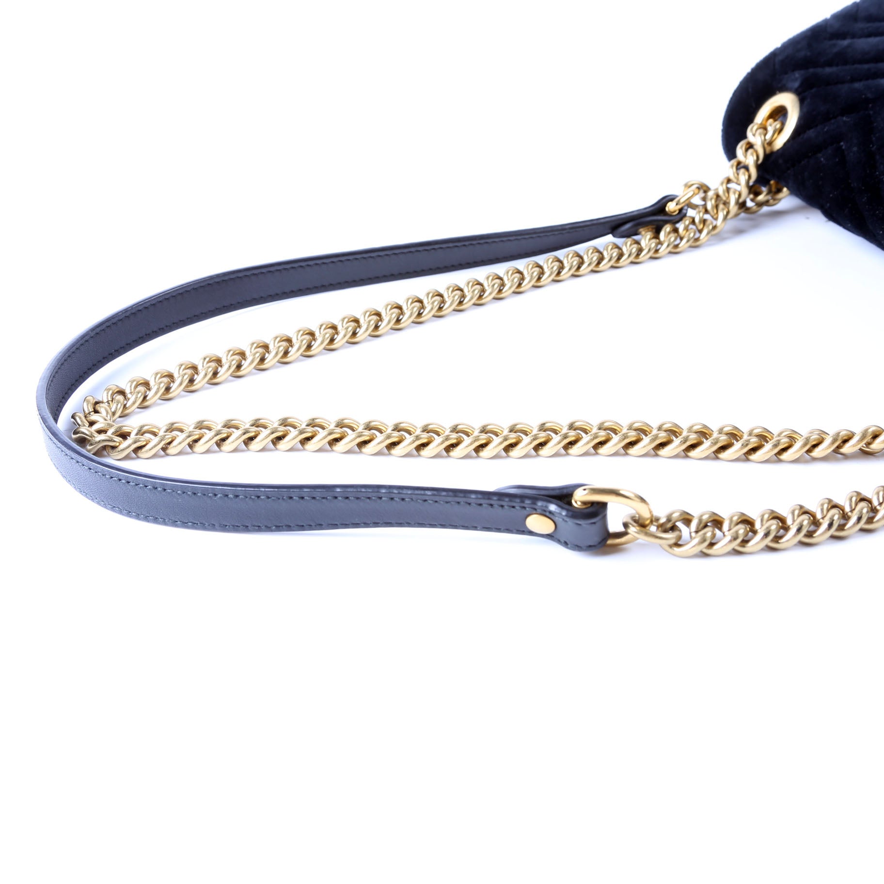 Gucci 443497 Marmont Shoulder Velvet Medium Flap