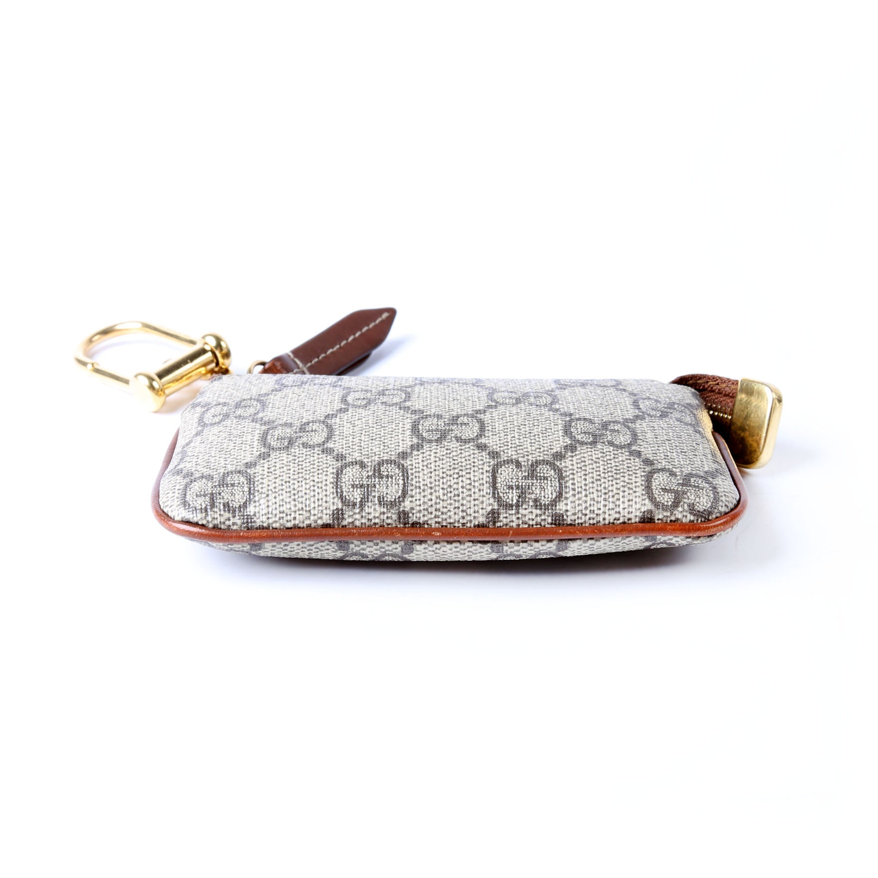 Gucci 447964 GG Supreme Key Case Brown