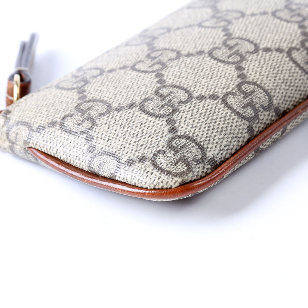 Gucci 447964 GG Supreme Key Case Brown