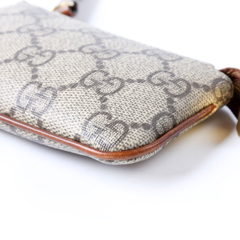 Gucci 447964 GG Supreme Key Case Brown