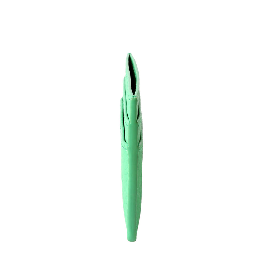 Double Card Holder Taurillon Green