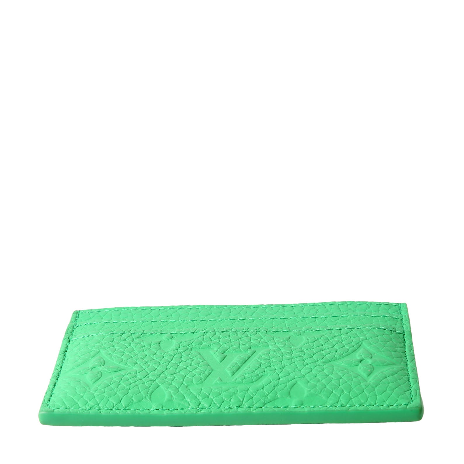 Double Card Holder Taurillon Green