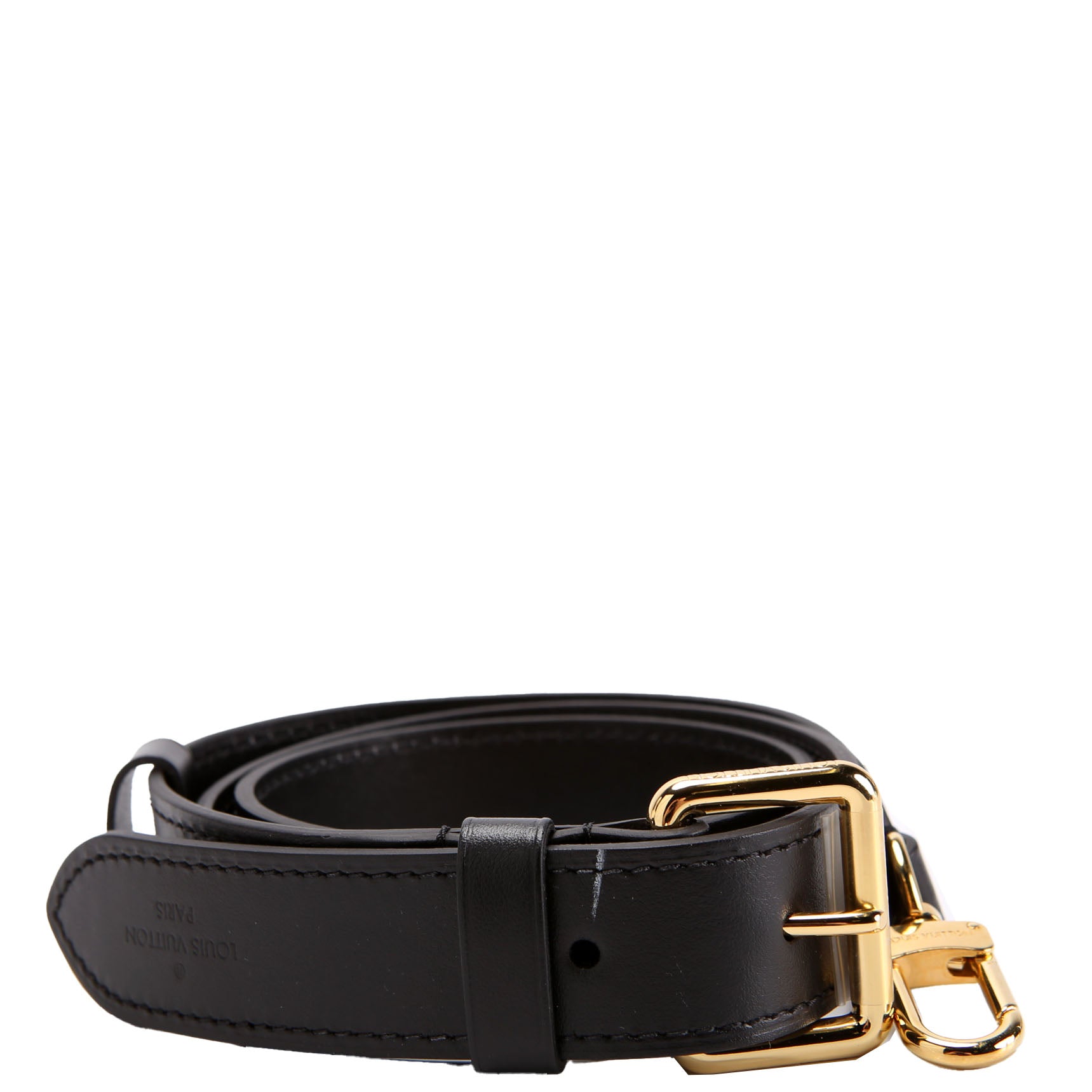 30MM Calfskin Adjustable Shoulder Strap Black