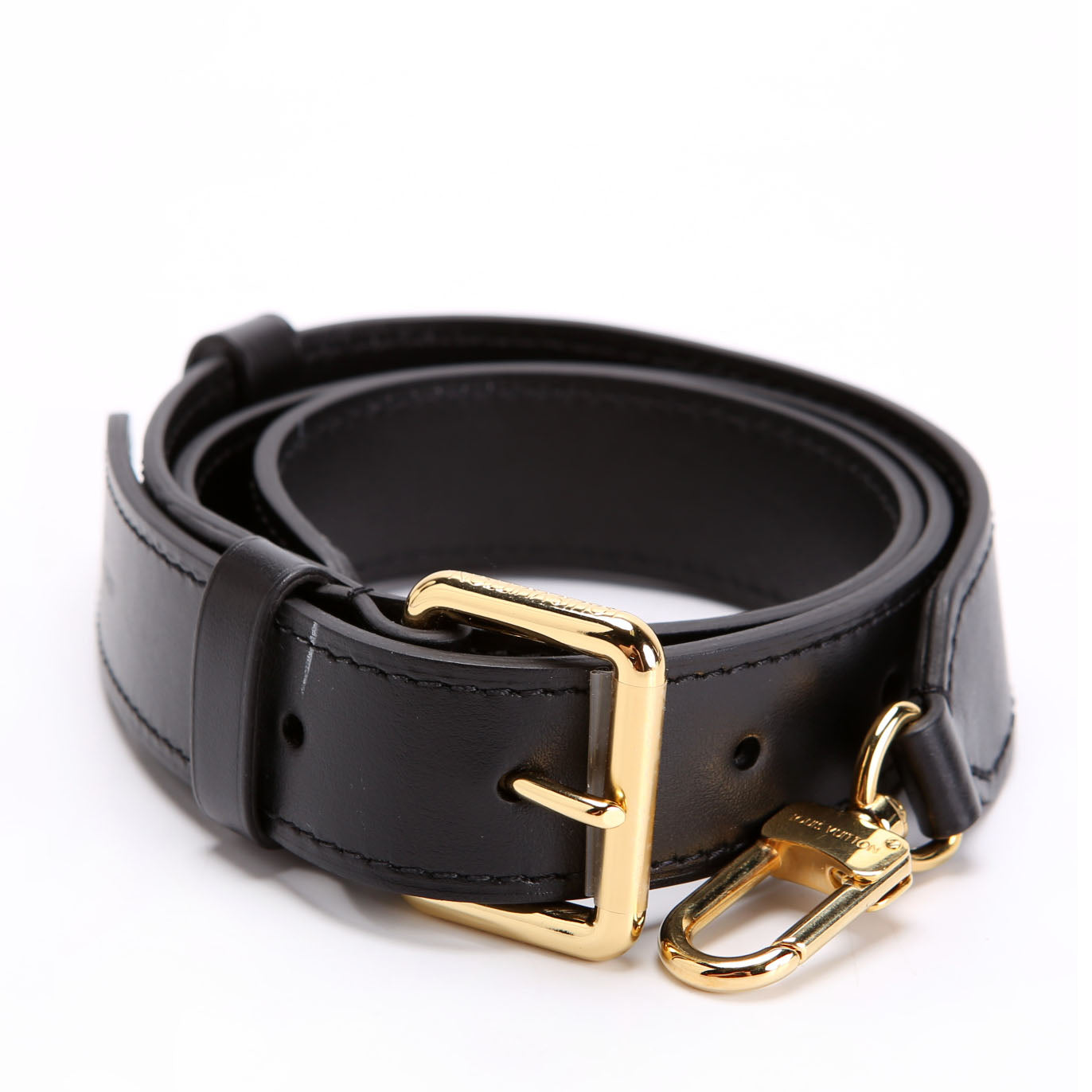 30MM Calfskin Adjustable Shoulder Strap Black