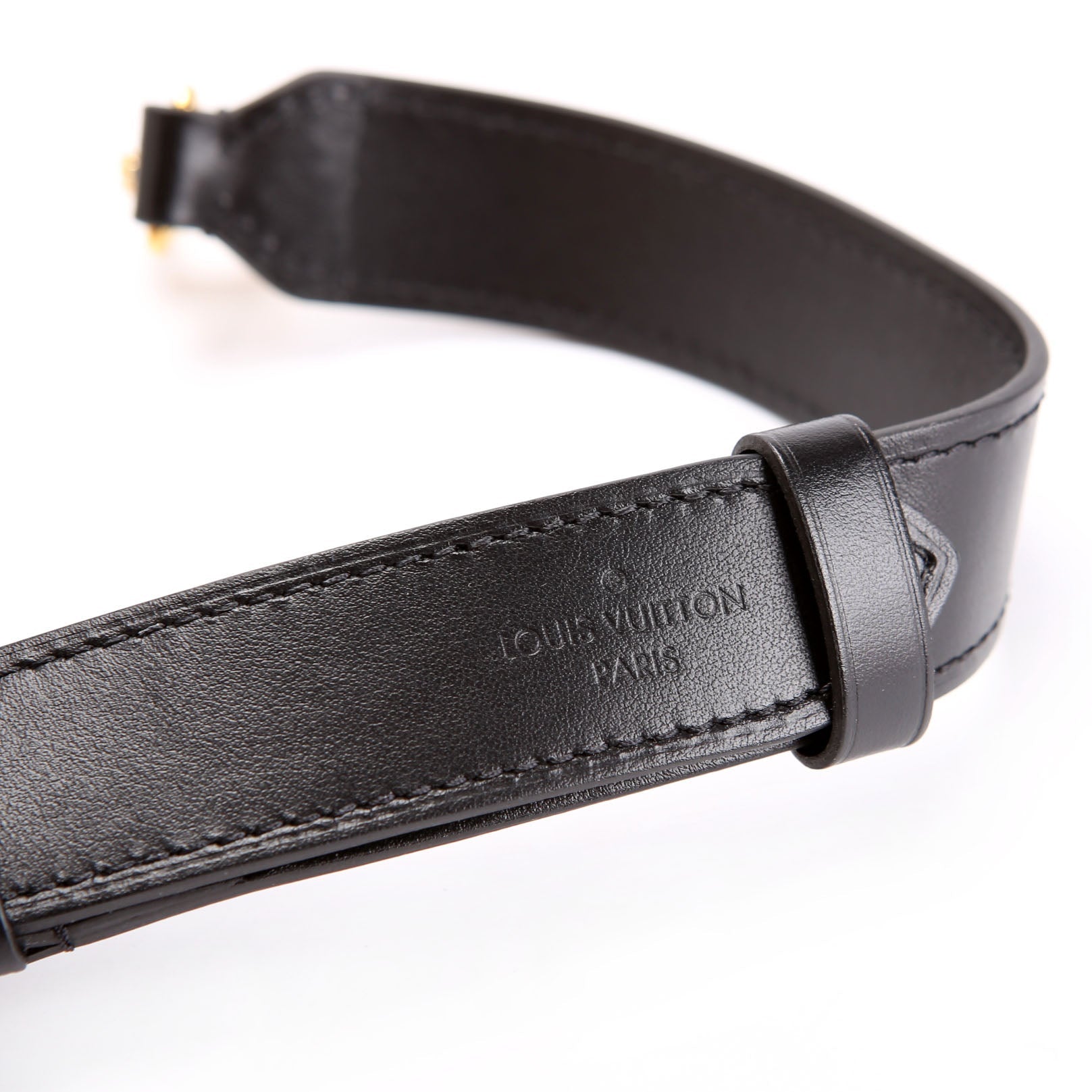 30MM Calfskin Adjustable Shoulder Strap Black