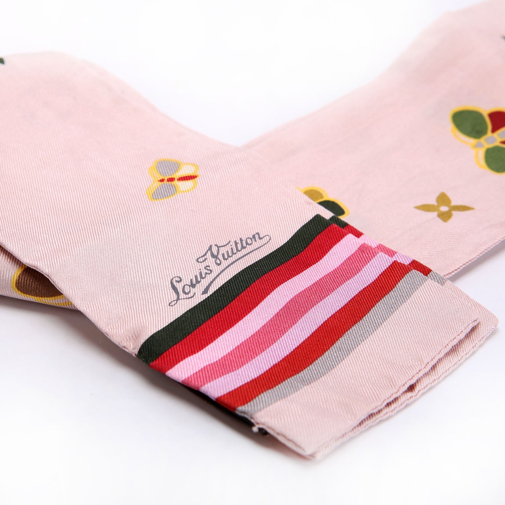 Papillon Butterfly Silk Bandeau Scarf Pink/Multicolor
