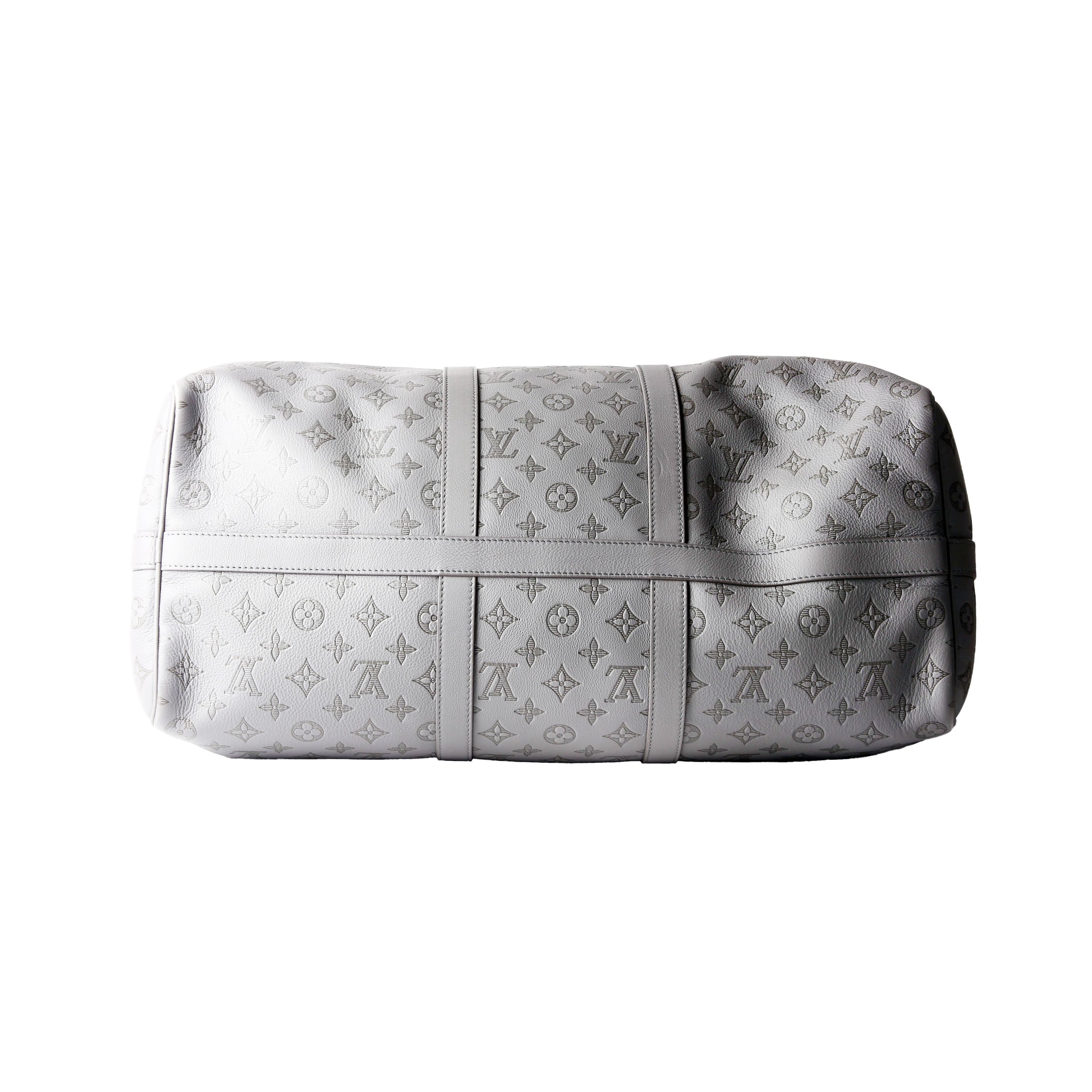 Keepall 50 Shadow Monogram Bandouliere Gray/Black