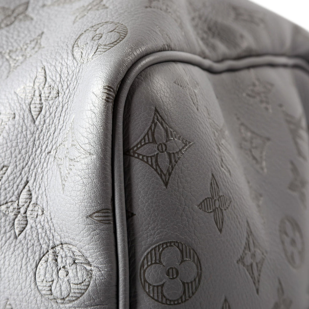 Keepall 50 Shadow Monogram Bandouliere Gray/Black