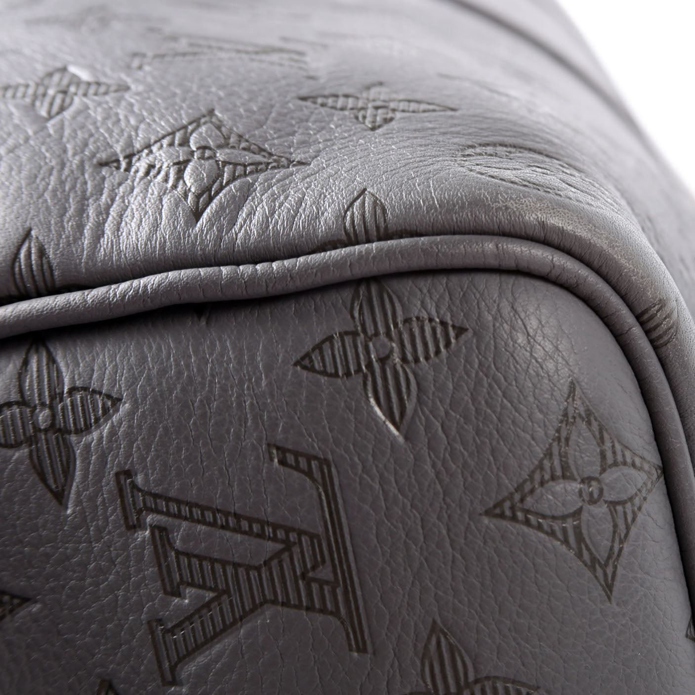 Keepall 50 Shadow Monogram Bandouliere Gray/Black