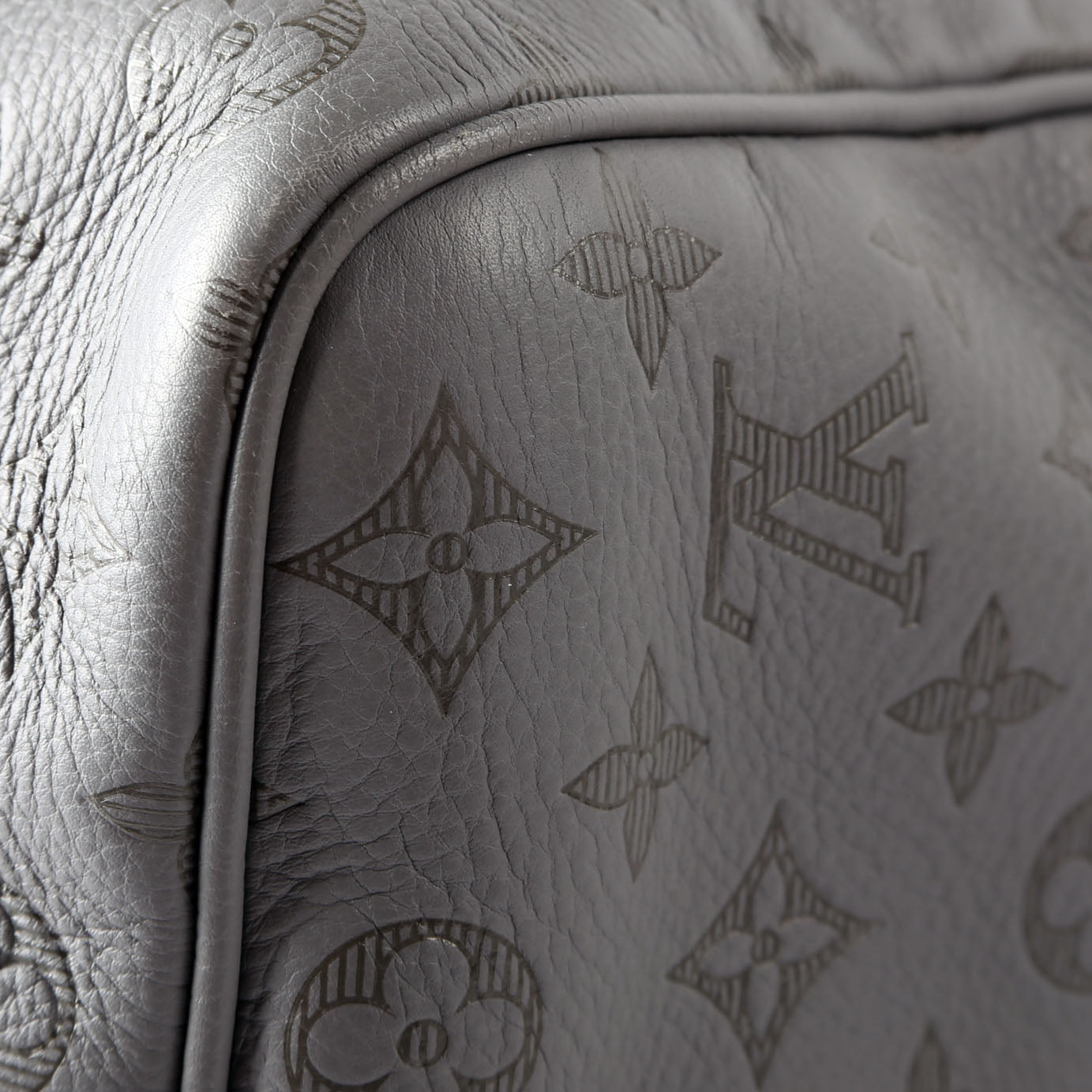Keepall 50 Shadow Monogram Bandouliere Gray/Black