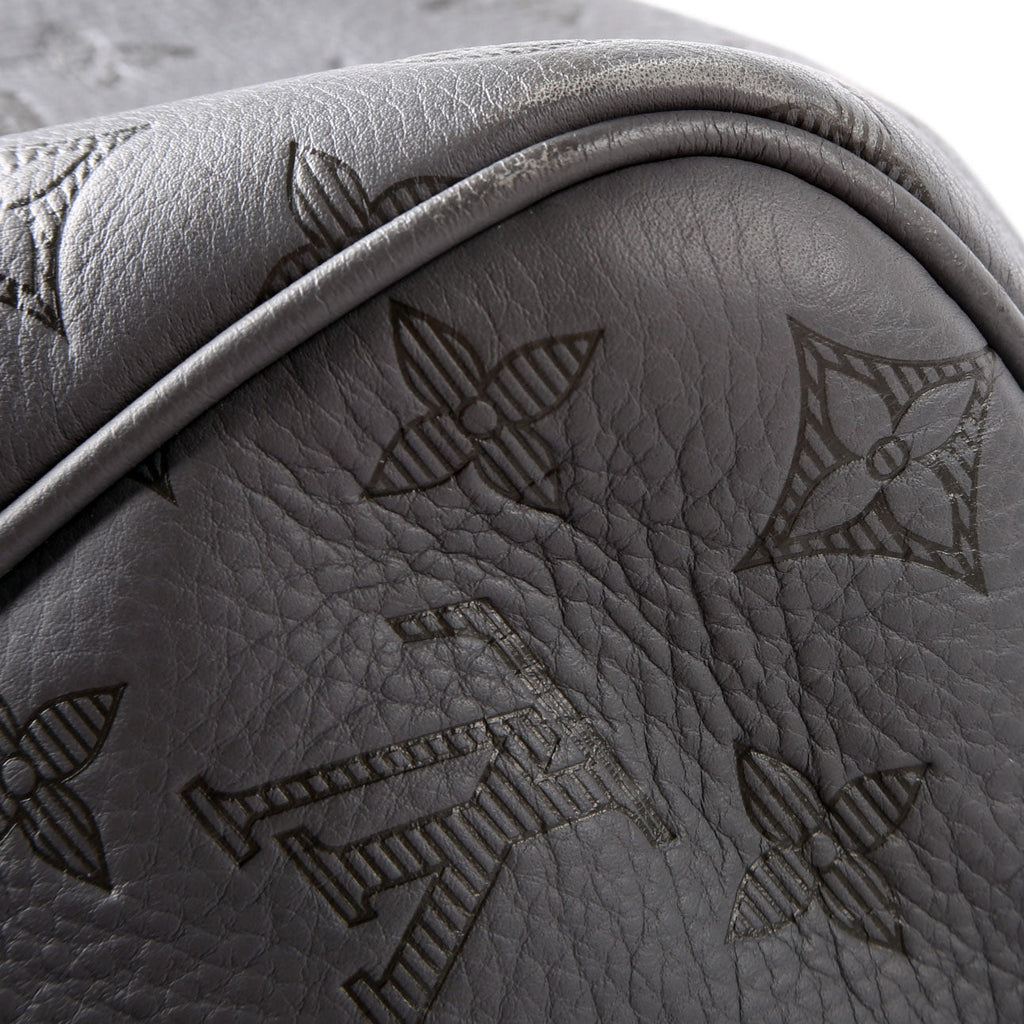 Keepall 50 Shadow Monogram Bandouliere Gray/Black