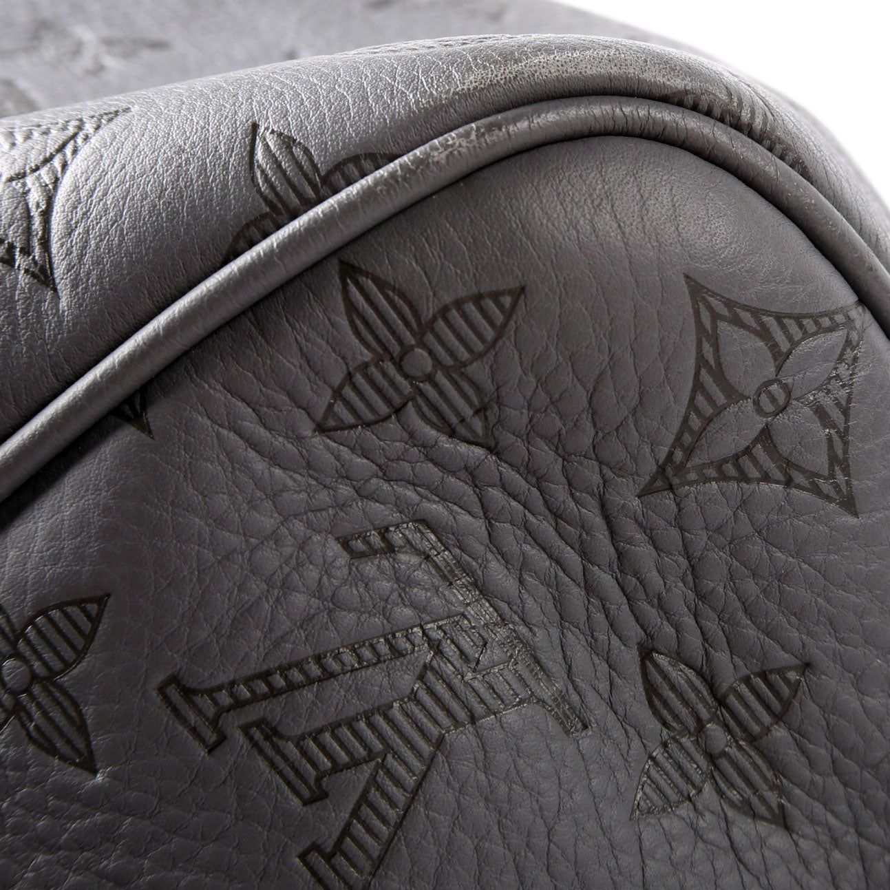 Keepall 50 Shadow Monogram Bandouliere Gray/Black