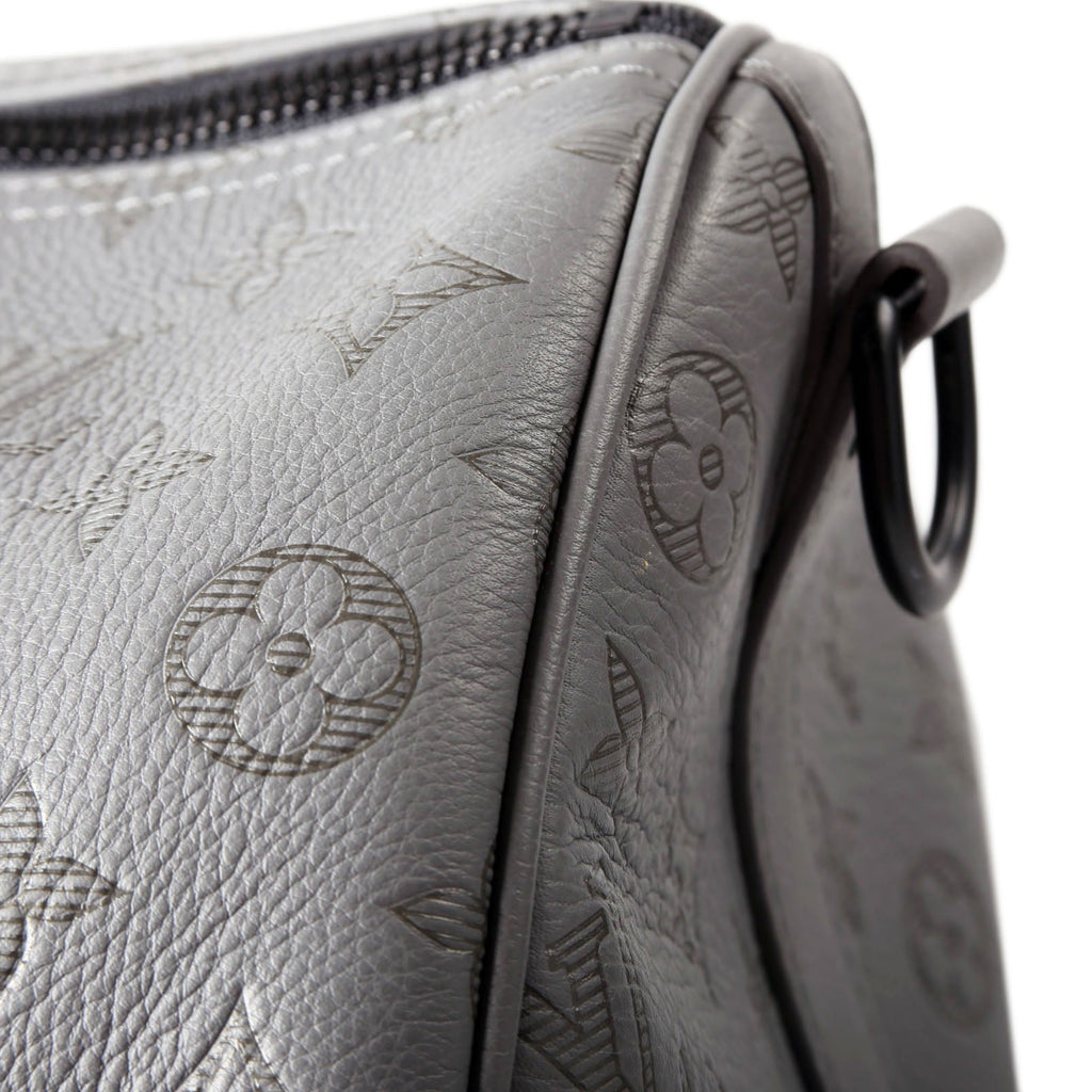 Keepall 50 Shadow Monogram Bandouliere Gray/Black