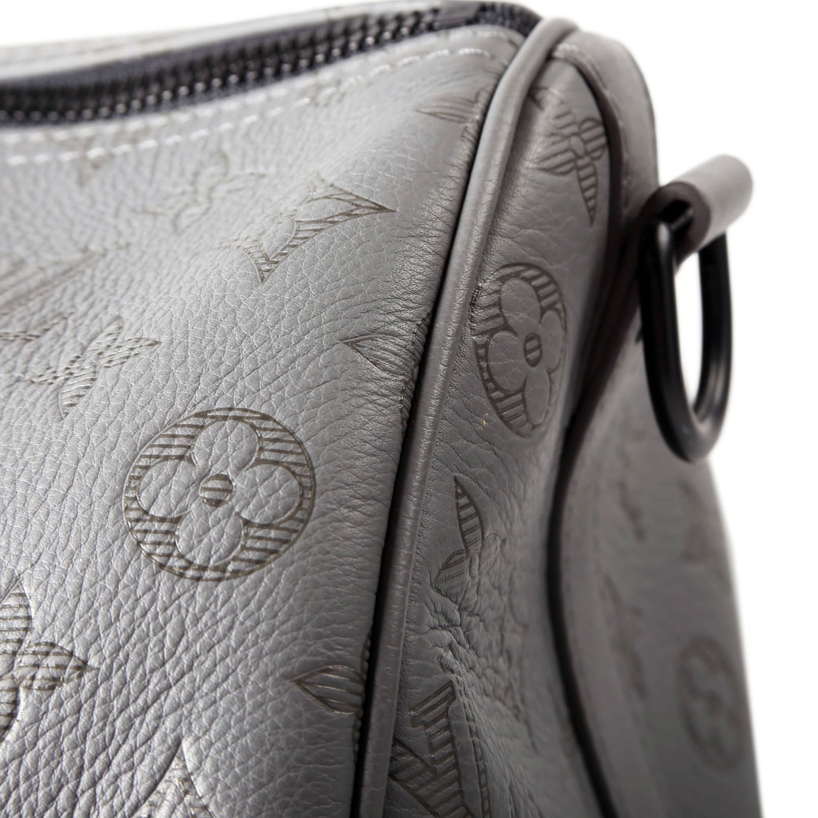 Keepall 50 Shadow Monogram Bandouliere Gray/Black