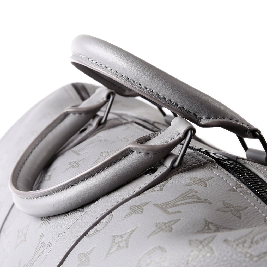 Keepall 50 Shadow Monogram Bandouliere Gray/Black