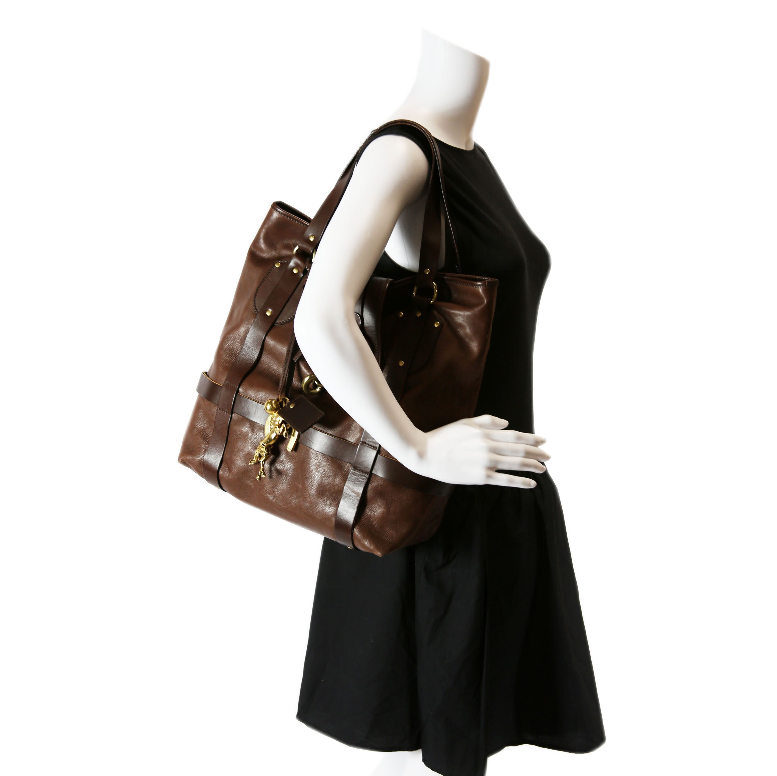 Kerala Large Tote Leather Brown