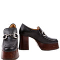 Gucci Horsebit Platform Loafers Size 38.5 Black