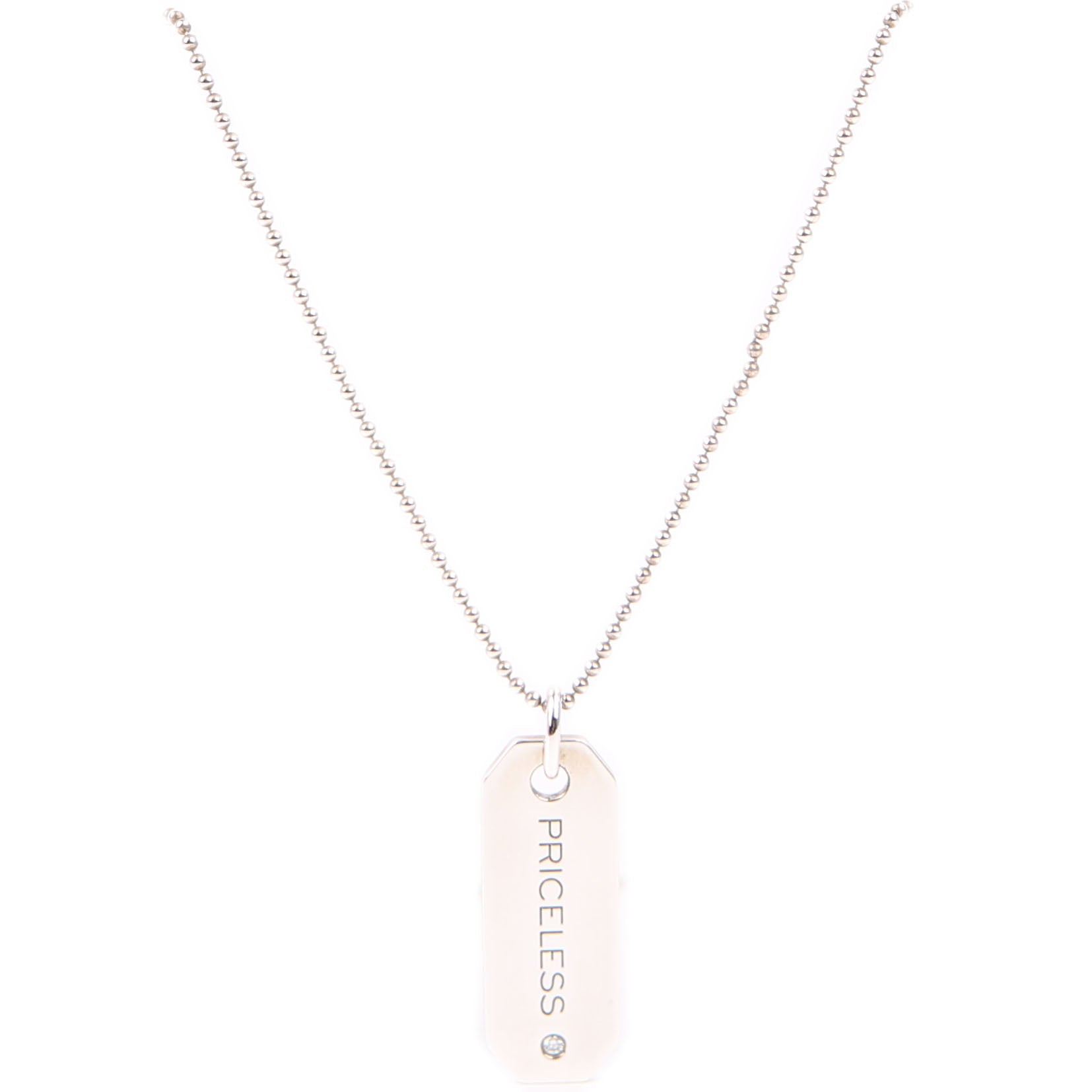 "Priceless" Charm Necklace 925/Diamond