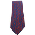 Hermes Printed Silk Tie Blue/Red