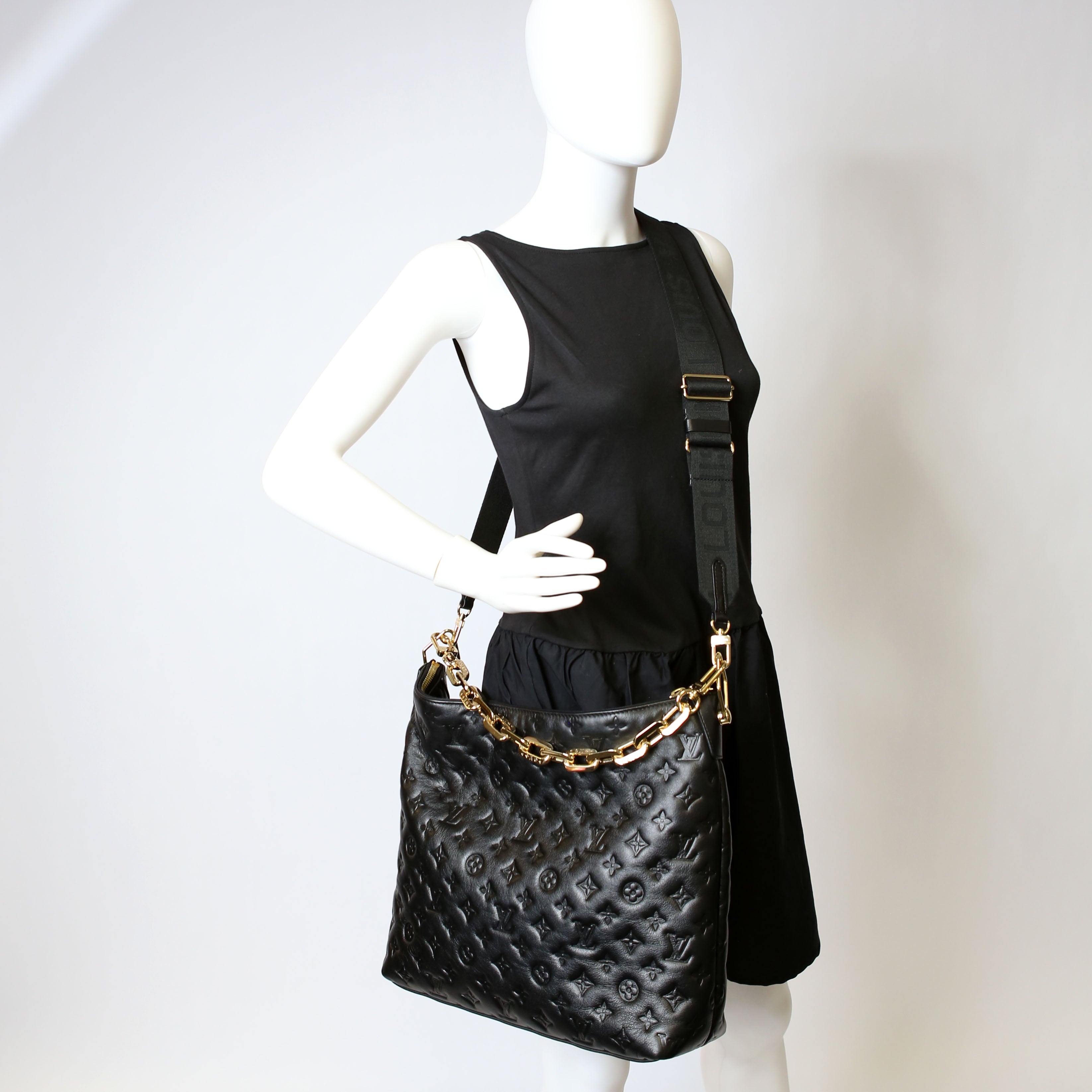 Coussin Hobo MM Empreinte Black
