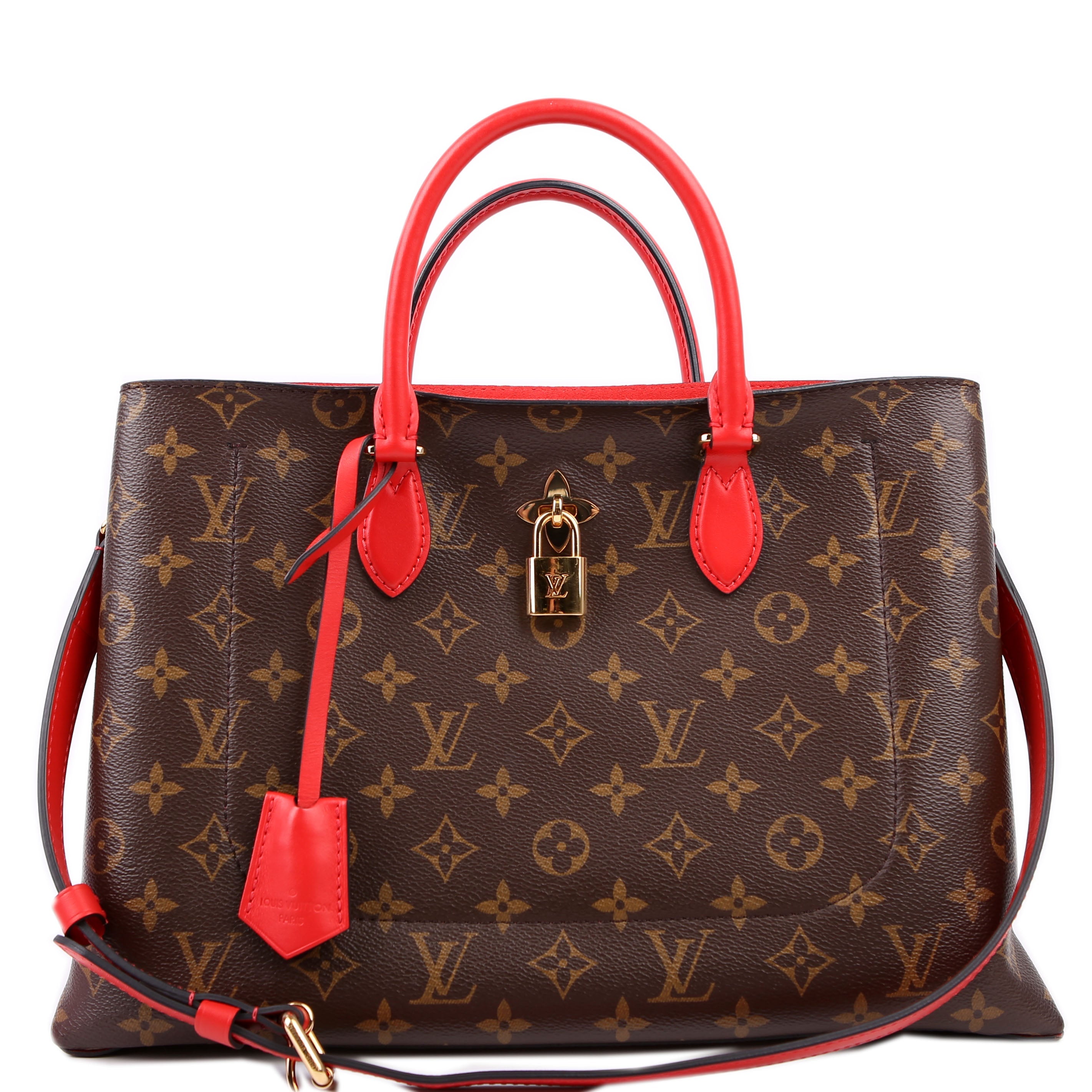Flower Tote Monogram Red